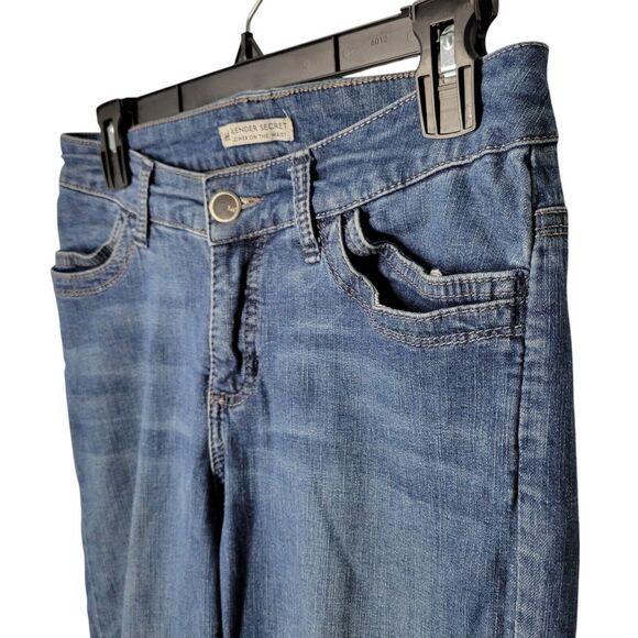 LEE Womens Size 8 Blue Solid Slender Secret Jeans - Picture 4 of 10